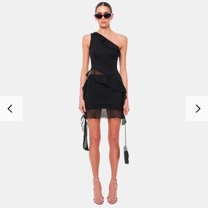 NWOT Black Mini Asymmetrical Set